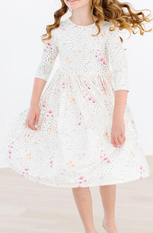 whimsical-wildflowers-3-4-sleeve-pocket-twirl-dress Mila &  Rose - Sophia's Style--3T--4